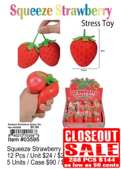 Squeeze Strawberry Stress Toy